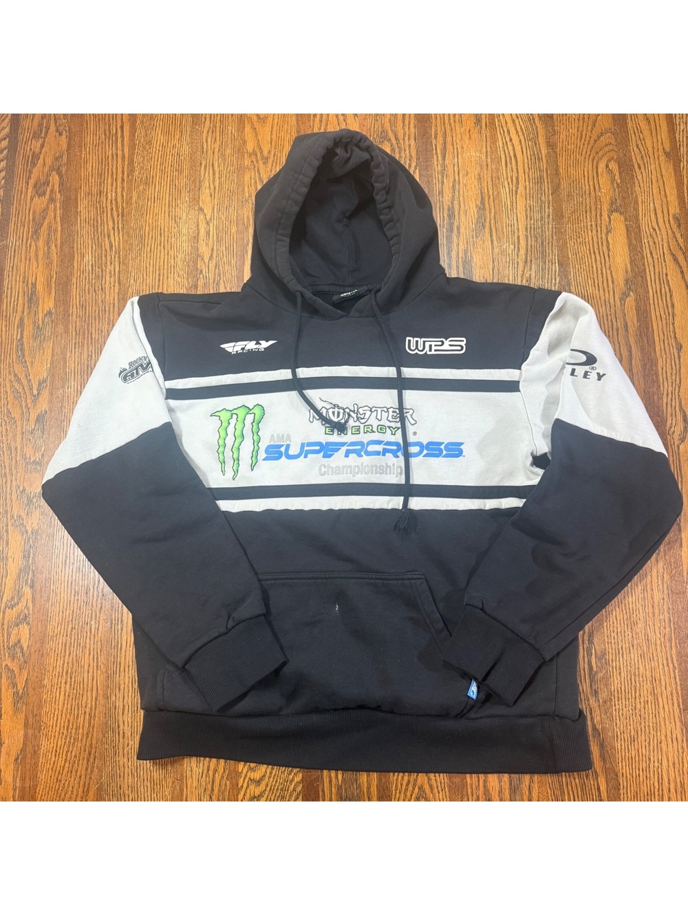 Monster Energy AMA Supercross Championship Hoodie Fly Racing Oakley Black Boys M